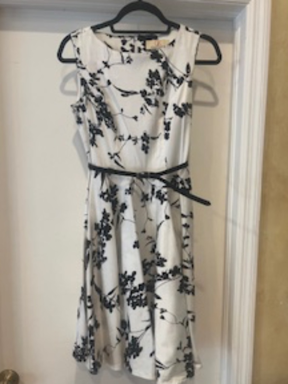 Grace Karin Black and White Floral Midi Dress
